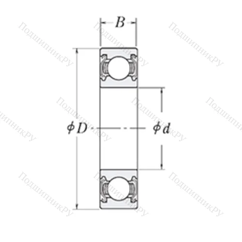 Подшипник шариковый радиальный LJ 2.1/4-2Z
