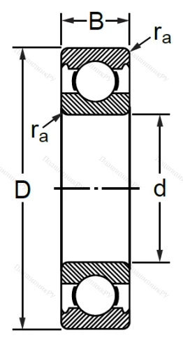 Шариковый однорядный подшипник 6-311 A (6311) в Красноярске