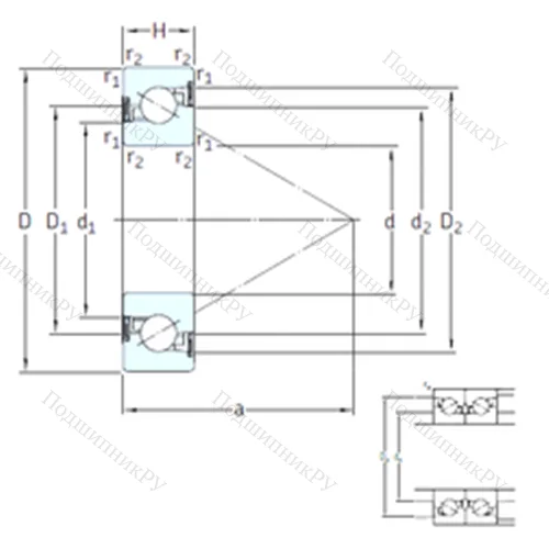 Подшипник шариковый упорно-радиальный BSD 3062 CG-2RZ от производителя  SKF