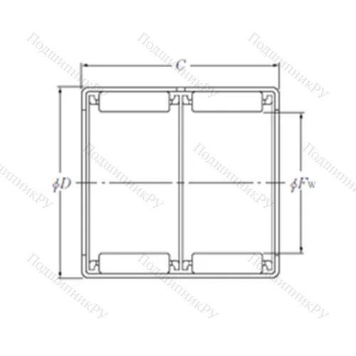Подшипник игольчатый радиальный HMK 3845ZWD от производителя  NTN