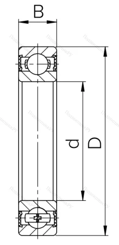 Шариковый однорядный подшипник 180201 (6201 2RS) в Красноярске