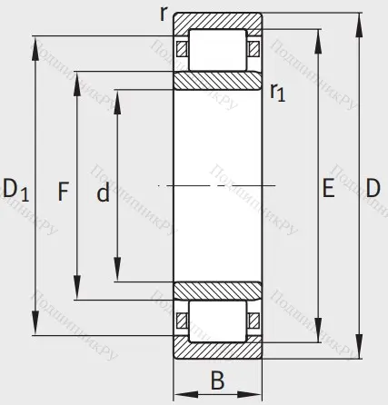 Роликовый цилиндрический подшипник NU 315 E XL TVP 2 от производителя  FAG