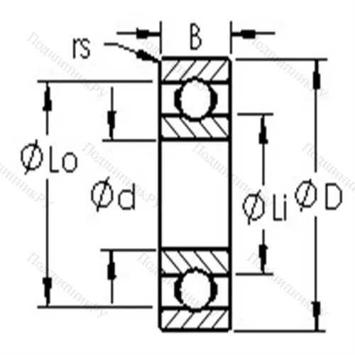 Подшипники шариковые радиальные однорядные 6304