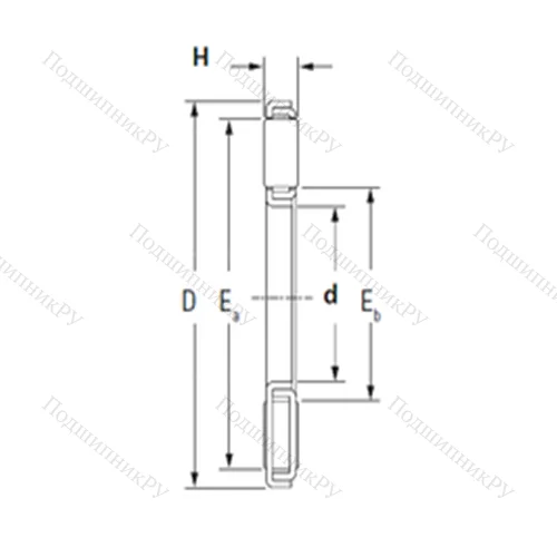 Подшипник игольчатый упорный TP 2035-1