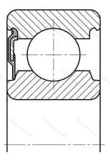 Подшипник 6210 RS размер 50x90x20 от производителя  SKF