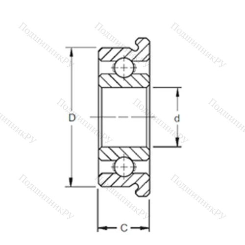 Подшипник шариковый радиальный MF 62 от производителя  ZEN Подшипник шариковый радиальный MF 62 от производителя  ZEN