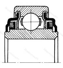 Модификация подшипника 420303КЕ размер 17,5x47x14/17,7 от производителя  МПЗ Модификация подшипника 420303КЕ размер 17,5x47x14/17,7 от производителя  МПЗ
