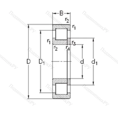 Подшипник роликовый радиальный NUP 240-E-MA 6