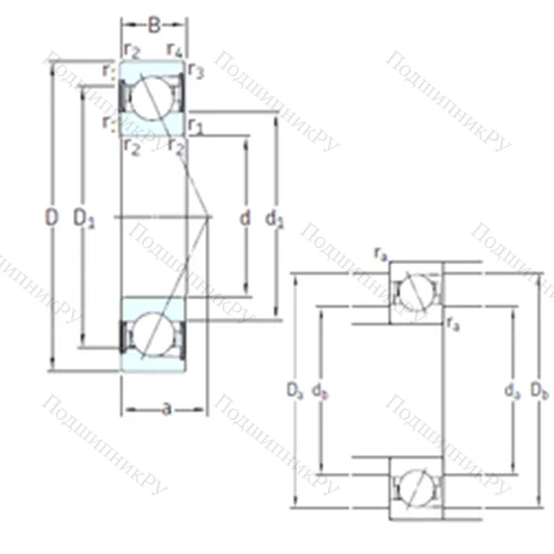 Подшипник шариковый радиально-упорный SS 7203 ACD/HCP 4A от производителя  SKF