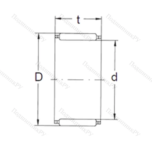 Подшипник игольчатый радиальный K 21X 25X 17