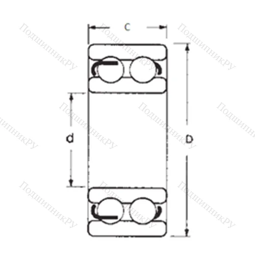 Подшипник шариковый радиальный 4309ZZ