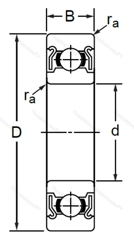 Однорядный шариковый подшипник SS 6911 ZZ (1000911 ZZ Ю ГОСТ) в Красноярске