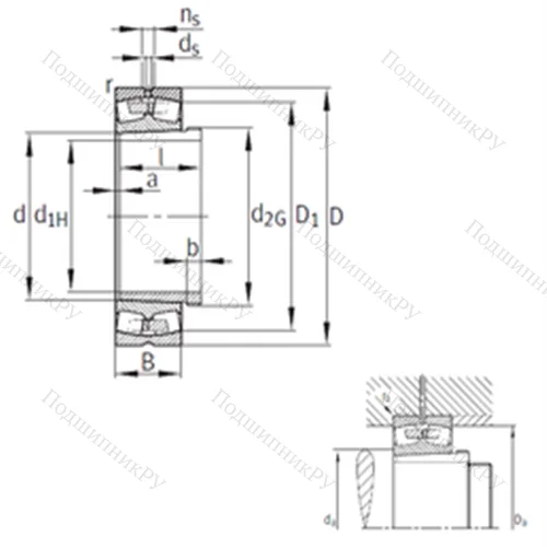 Подшипник роликовый радиальный самоцентрирующийся 240/630-B-K 30-MB+AH 240/630
