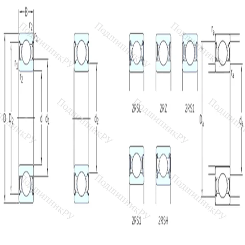 Подшипник шариковый радиальный 629-Z от производителя  SKF