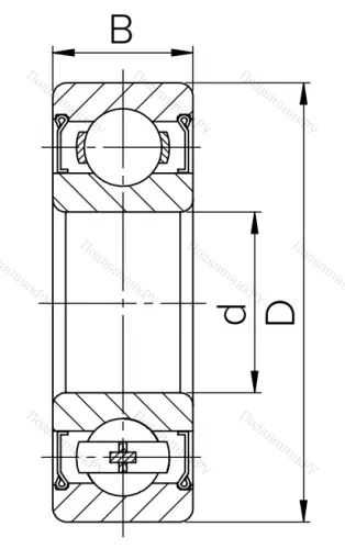 Шариковый однорядный подшипник 80205 (6205 ZZ) в Красноярске