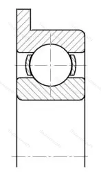 Подшипник  1840091 размер 1x4x1,6 от производителя  ГПЗ-12