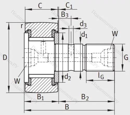 Подшипник KRV 35 PP A от производителя  INA Подшипник KRV 35 PP A от производителя  INA