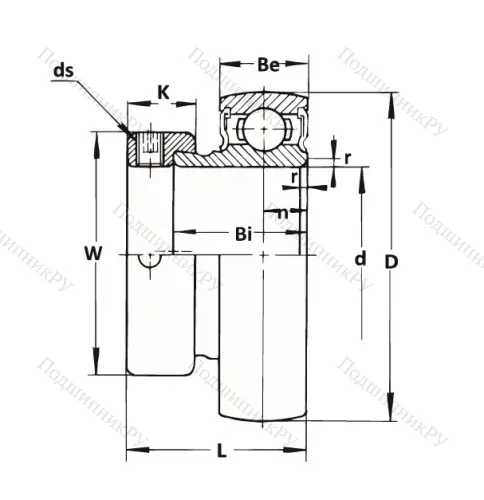 Корпусный подшипник KH 205-16 GAE (ASAHI) в Красноярске