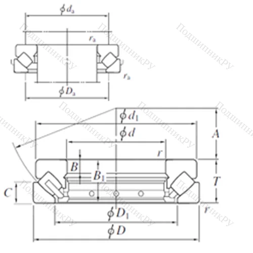 Подшипник роликовый упорно-радиальный 29434R от производителя  KOYO Подшипник роликовый упорно-радиальный 29434R от производителя  KOYO