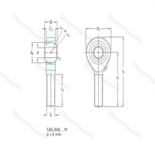 Подшипник скольжения сферический SAKAC 14M