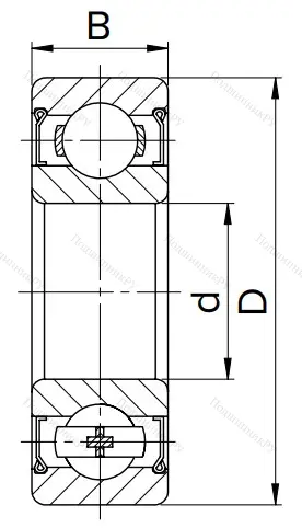 Миниатюрный шариковый подшипник 80027 (627 ZZ) в Красноярске Миниатюрный шариковый подшипник 80027 (627 ZZ) в Красноярске