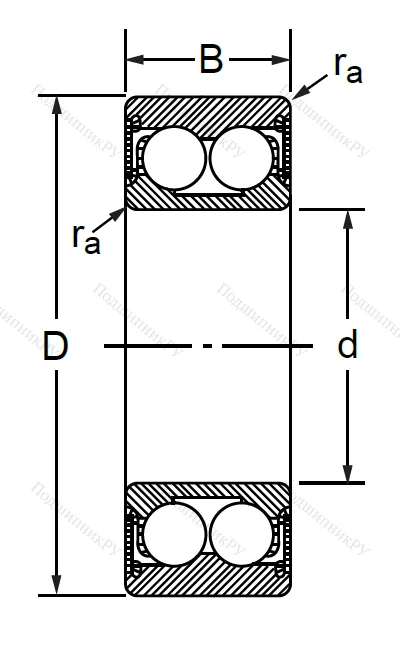 Радиально-упорный шариковый подшипник 3056204 2RS (3204 A 2RSTN) в Красноярске