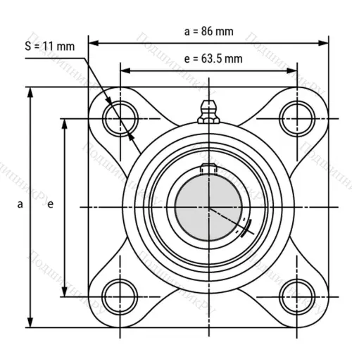 Подшипниковый узел SS-UCFPL 203 - Вал: 17 мм от производителя  LPZ