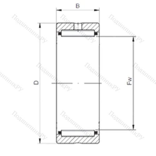 Подшипник игольчатый радиальный NKS 22 от производителя  CX Подшипник игольчатый радиальный NKS 22 от производителя  CX