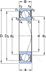 Подшипник S 71920 CE/P 4A