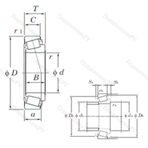 Подшипник роликовый радиально-упорный 30319DJR от производителя  KOYO Подшипник роликовый радиально-упорный 30319DJR от производителя  KOYO