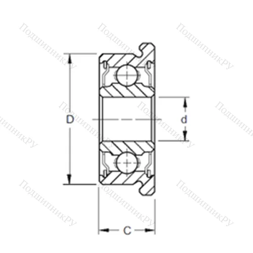 Подшипник шариковый радиальный F 61706-2RS