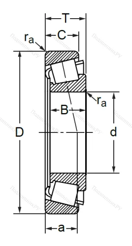 Конический роликовый подшипник 6-7515 А (СПЗ-9) в Красноярске