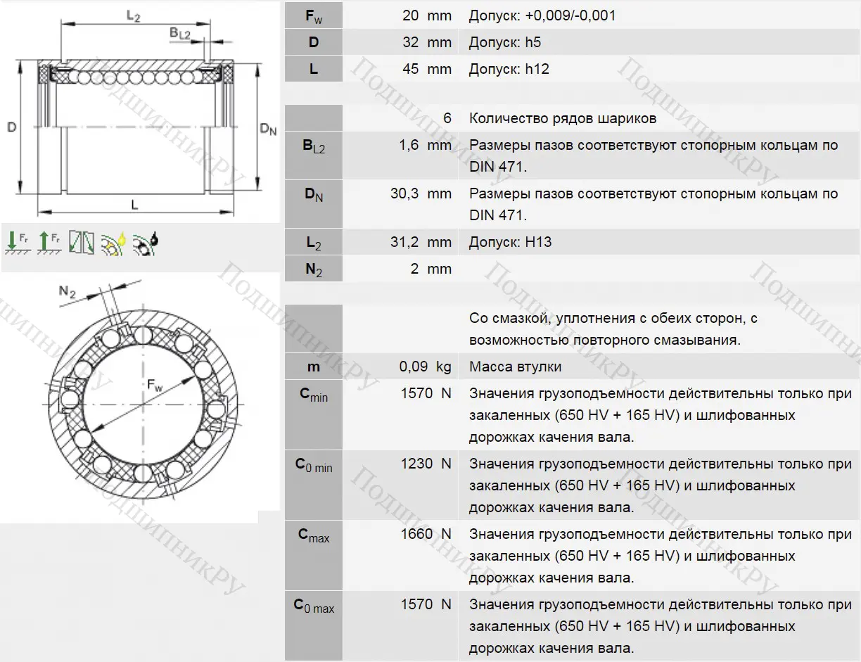 Подшипник KB 20 PP в Красноярске