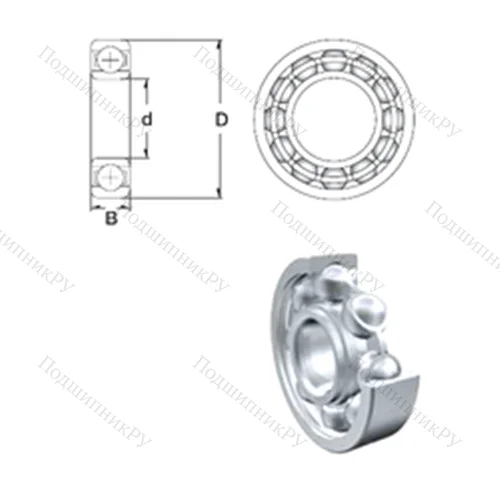 Подшипник шариковый радиальный 61903 от производителя  ZEN