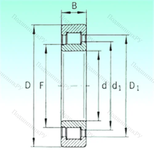 Подшипник роликовый радиальный SL 192308 от производителя  NBS Подшипник роликовый радиальный SL 192308 от производителя  NBS