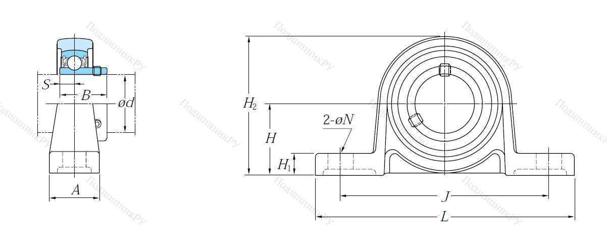 Подшипниковый узел UP 001 JE 1