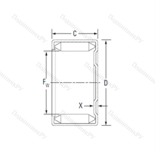 Подшипник игольчатый радиальный M-16121