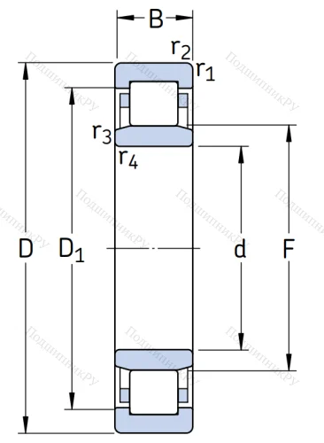 Роликовый цилиндрический подшипник NU 316 ECM/C 3 от производителя  SKF