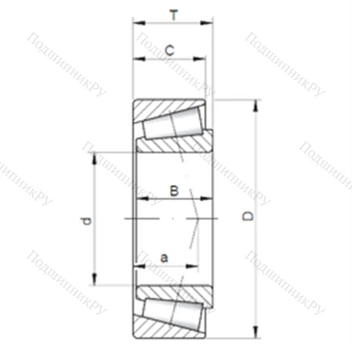 Подшипник роликовый радиально-упорный 32217 A от производителя  CX