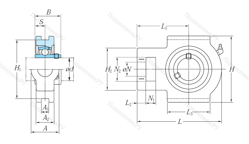 Подшипниковый узел UCT 210 J