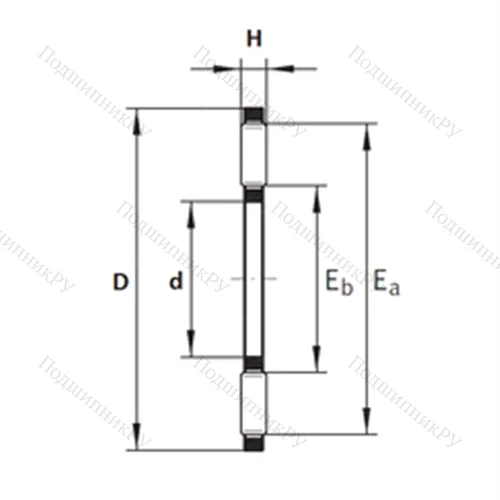 Подшипник игольчатый упорный F-80045