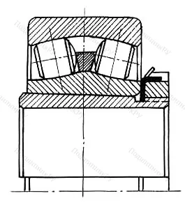 Подшипник  353615 (22317K+H 2317) размер 75x180x60/82
