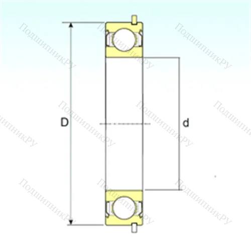 Подшипник шариковый радиальный 6200-ZZNR