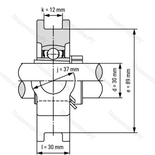 Подшипниковый узел UKT 207+H 2307 - Вал: 30 мм от производителя  LPZ Подшипниковый узел UKT 207+H 2307 - Вал: 30 мм от производителя  LPZ