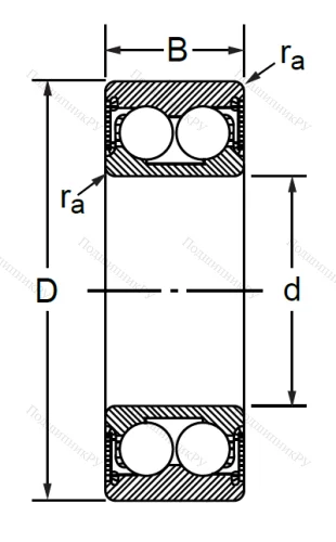 Радиально-упорный шариковый подшипник 3056205 2RS (3205 A 2RSTN) в Красноярске