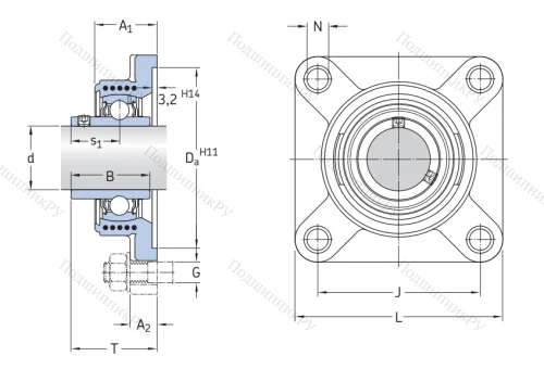 Подшипниковый узел FYK 40 TF в Красноярске