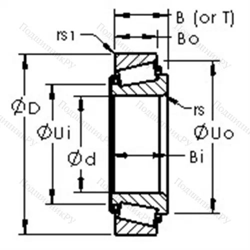 Подшипники роликовые конические, дюймовая серия L 44643/L 44610 от производителя  AST Подшипники роликовые конические, дюймовая серия L 44643/L 44610 от производителя  AST