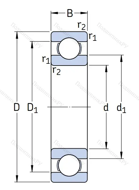 Однорядный шариковый подшипник