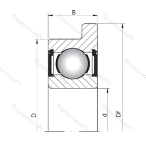 Подшипник шариковый радиальный FL 619/8 ZZ от производителя  CX Подшипник шариковый радиальный FL 619/8 ZZ от производителя  CX