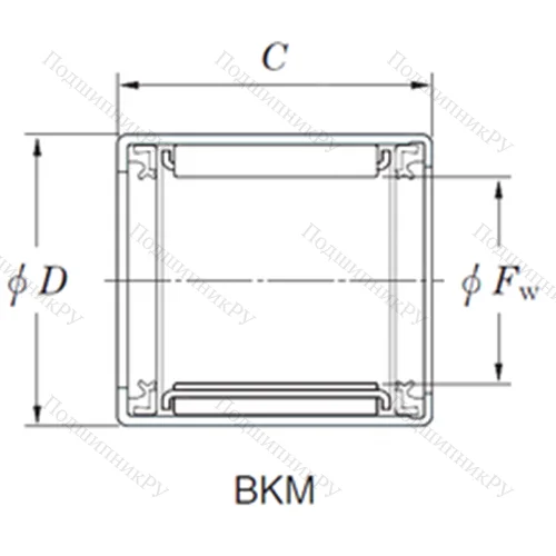 Подшипник игольчатый радиальный BKM 172518UH от производителя  KOYO Подшипник игольчатый радиальный BKM 172518UH от производителя  KOYO